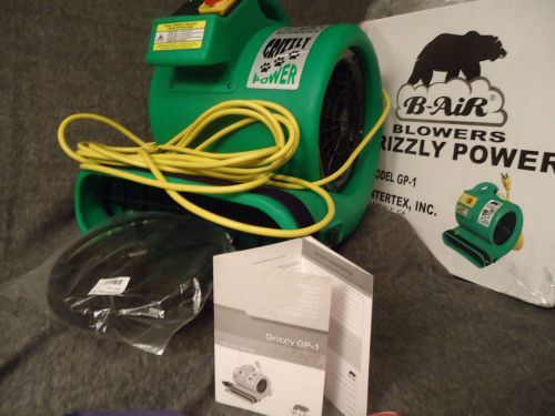 B-AIR GRIZZLY GP-1 COMMERECIAL CARPET DRYER BLOWER 1 HP, 3 SPEED, NEW NICE!