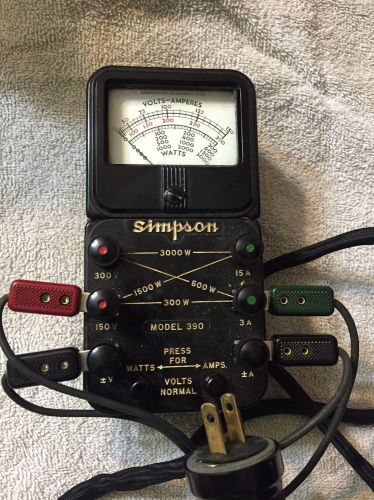 Simpson Model 390 Volt-Amp-Wattmeter