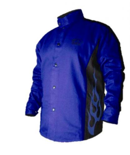 Revco BSX Flame Resistant Welding Jacket Blue with BlueFlames Size 2X Large