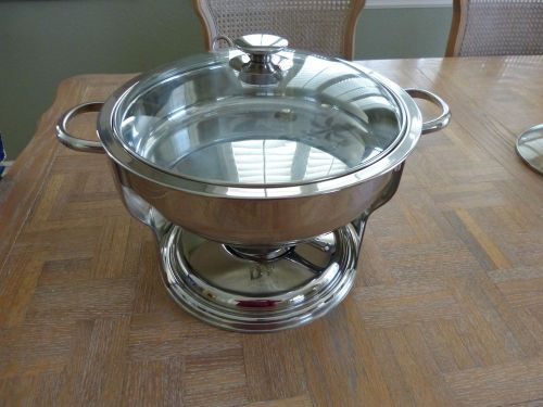 Professional Quality 4 Quart Stainless Steel Chafing Dish **Used 1X