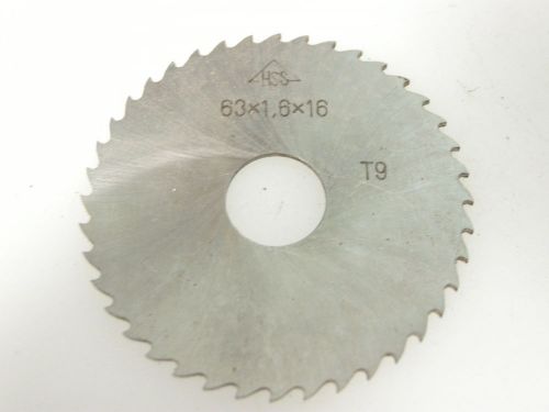 NEW 63mm x 1,6mm x 16mm Circular HSS Slitting Saw Blade side Cutter Cutting mill