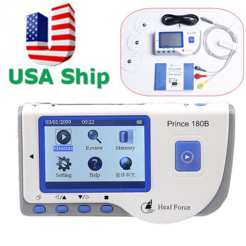 USA FORCE 180B Handheld Color ECG EKG Portable Heart Monitor Electrocardiogra
