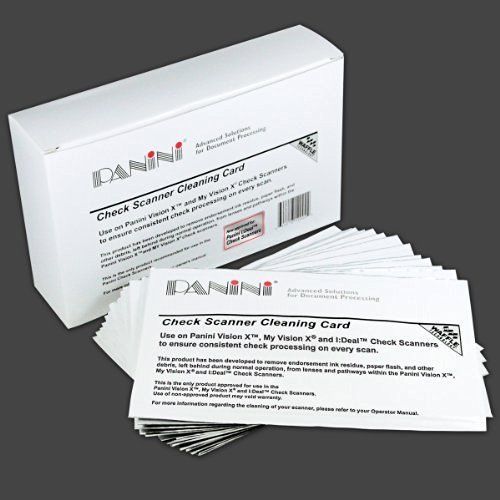 Panini Check Scanner Cleaning Cards featuring Waffletechnology (15 cards)
