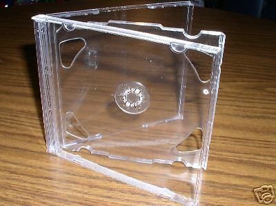 1200 NEW DOUBLE (2) CD JEWEL CASES W/ CLEAR TRAY PSC36