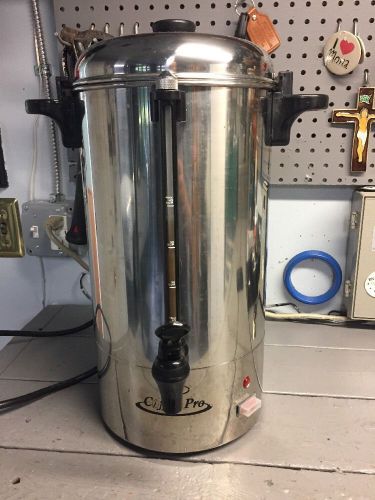 Used Coffee Pro CP36 36 Cup Percolating Urn Commercial Stainless Steel with Box