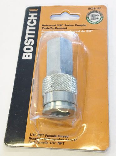 Stanley Bostitch 3/8&#034; Series UC38-14F Coupler Push-to-Connect 1/4&#034; NPT Female