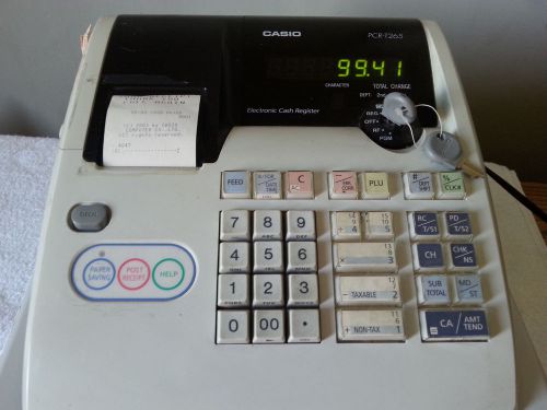 Casio PCR-T265 Electronic Cash Register PCR-265P with keys