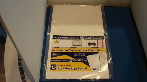 Royal Brites E-Z Print Sign Board - White - 8.5in x 14in - 15 pack (2 packs)