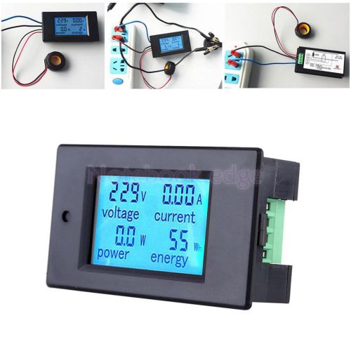 100a volt current kwh watt panel power detection meter ammeter voltmeter for sale