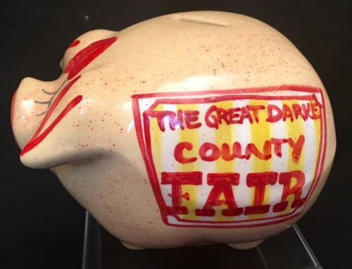 2010 DARKE COUNTY FAIR PIGGY BANK SIGNED &amp; NUMBERED 69 of 200 GREENVILLE OHIO