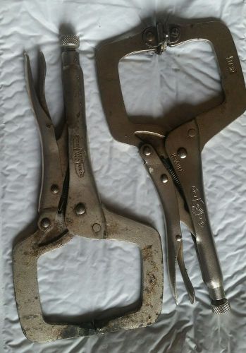 Lot of 2 vise grip 11r and vise grip 11sp welders clamp plier for sale