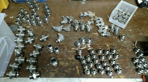 Swagelok vco fitting assortment (over 60 pieces!) for sale
