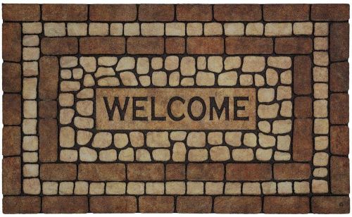Home welcome brown door mat entrance outdoor style wipe dirt mud durable design for sale