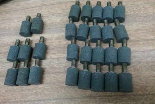 Set of  28  mounted grinding stones with a 1/2&#039;&#039; threaded shank for sale