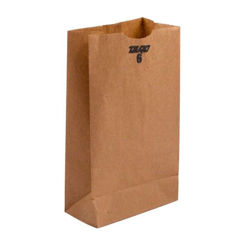 NEW Duro Brown Kraft #6 Natural Paper Bags 200,100 or 50ct  USA PRODUCT