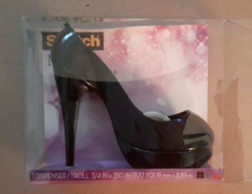 Scotch Magic Tape Dispenser Black High Heel Shoe NIB