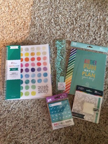 NEW Erin Condren Hourly Watercolor Palette Life Planner July 2016-Dec 2017++