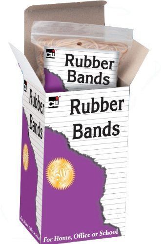 Charles Leonard Inc. Superior Quality Rubber Bands in (4) 1/4 lb Zip-Lock Bags,
