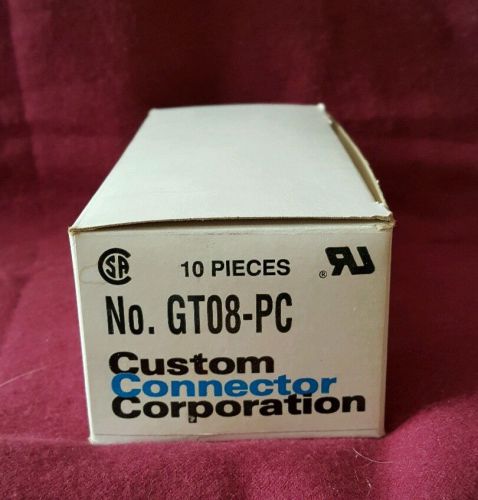 NEW Lot of (10) Custom Connector GT08-PC 300V 10A 8-blade Rail