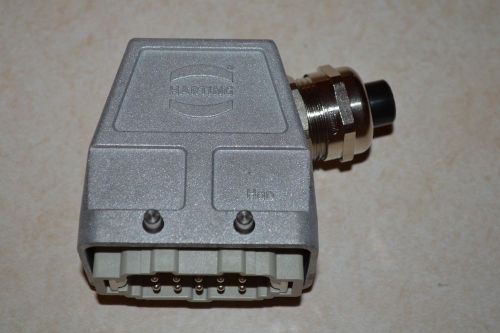Harting HAN 10 Pin Connector with hood #5275307437 - NEW - 527-530-7437 FREE S/H