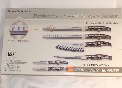 Forever sharp professional food service series stainless steel knife set nib for sale