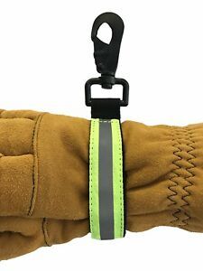 LINE2design Firefighter Glove Strap Heavy Duty Turnout Gear Reflective - Green