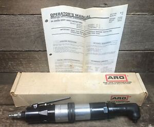 ARO Pneumatic Right Angle Nut Driver Runner 3/8&#034; 400RPM Model: NA054A 1985 Vtg.