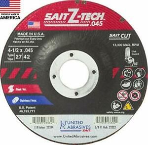 United Abrasives-SAIT 23334 Z-Tech High Performance Cut-Off Wheels Type 27/Ty...