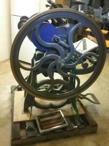 ANTIQUE PRINTING PRESS letterpress * RESTORED * JF DORMAN Baltimore Jobber #5