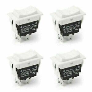 4PCS Rectangle Rocker Switch Momentary 4Pin ON-Off-ON 125/250V 38mm SCI RoHS