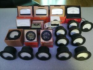 Lot of 21 vintage meters from kV to mA (Simpson, Westinghouse, Midland)
