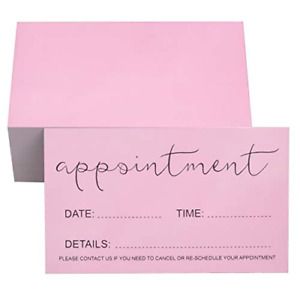 RXBC2011 Appointment Reminder Cards Pack of 100for Beauty Makeup Hair Nail Salon