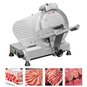 10&#034; inch Blade 240W Electric Meat Slicer Home Automatic Food Cutting Machine USA