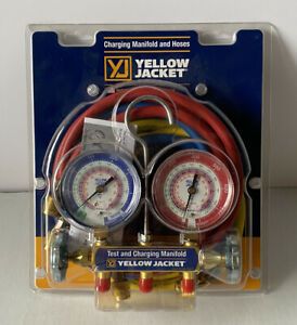 Yellow Jacket 42004 Manifold Gauge and Hose Set, 60 In Hoses