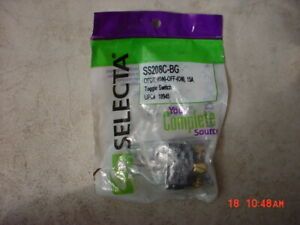 NEW SELECTA SWITCH SS208C-BG TOGGLE SWITCH 3 POS. DPDT ON-OFF-ON 15A 125V