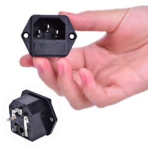 AC-03 Power Socket 10A 250VAC With Safety Fuse Holder Triangle Socket Conne_d Qh