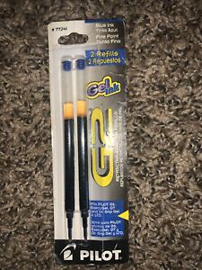 Pilot G2 Gel Ink Pen Refills, Fine Point, 0.7mm, Blue Ink, 2 Pack