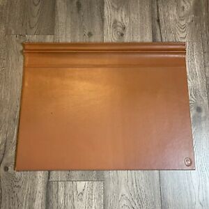 Levenger Desk Pad With Pen Holder Tray Tan Leather