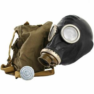 Original Soviet Russian Gas mask GP-5 black rubber full set All sizes NEW