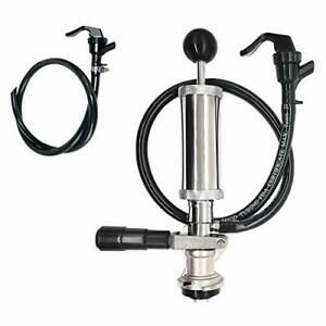 Beer Party Pump Picnic Keg Tap, D System Beer Keg Pump 4 inch Size, with Extra