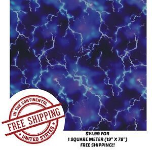 HYDROGRAPHIC WATER TRANSFER HYDRO DIP FILM STORM WATCH 1 SQ (19&#034;X78&#034;)