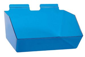 SSW Basics Blue Plastic Dump Bin - for Slat wall  - Set of 2/ 6 x 5  x 9  inch