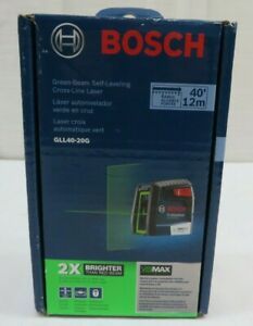 BOSCH GLL40-20G Green Beam Self Leveling Cross Line Laser 40&#039; Range
