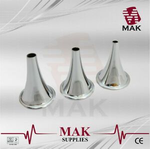 MAK Ear Specula Hartmann 3Pcs Round Shape Fine Quality ENT Instrument FAST SHIP