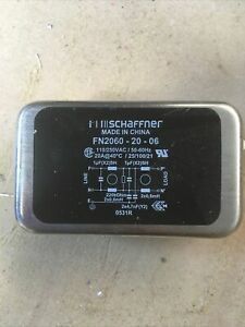 SCHAFFNER FN2060-20-06, EMI Power Line Filter, 20A, 110/250VAC  (S-11)