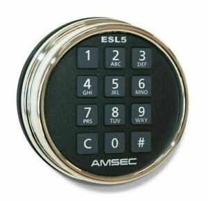 AMSEC ESL10XL Chrome Finish Digital Safe Lock package for Jewelry/Gun safe