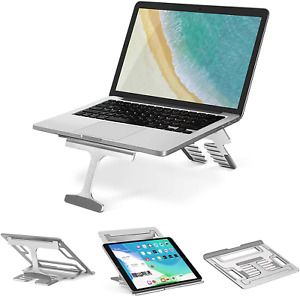 iVoler 2 in 1 Laptop Riser Stand, 6 Angles, 3 Folding Modes,Portable Ergonomic A
