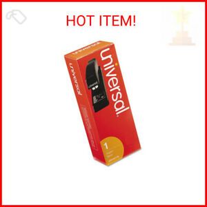 UNIVERSAL Economy Full-Strip Stapler 20-Sheet Capacity 3&#034; Throat Black 43118