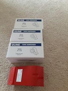 4 Brand new Uline Metal 3 inch dispenser 3 in box, 1 no box H-1162