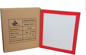 18 x 20 Inch Aluminum Silk Screen Printing Frames with 160 White Mesh 2 Pack